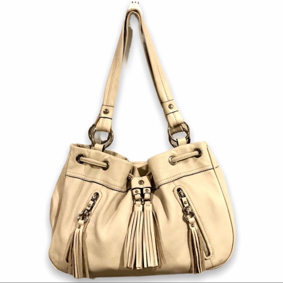 b. makowsky Handbags - NWOT B. Makowski Ivory Sadie Tassel Shoulder Bag